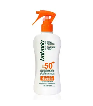 BABARIA SOLAR SPRAY SPF50+ PIEL SENSIBLE WATERPROOF 200ML VAPORIZADOR