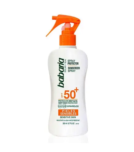 BABARIA SOLAR SPRAY SPF50+ PIEL SENSIBLE WATERPROOF 200ML VAPORIZADOR