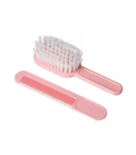 EUROSTIL BEBE CEPILLO SUAVE ROSA 1UN + PEINE 1U.