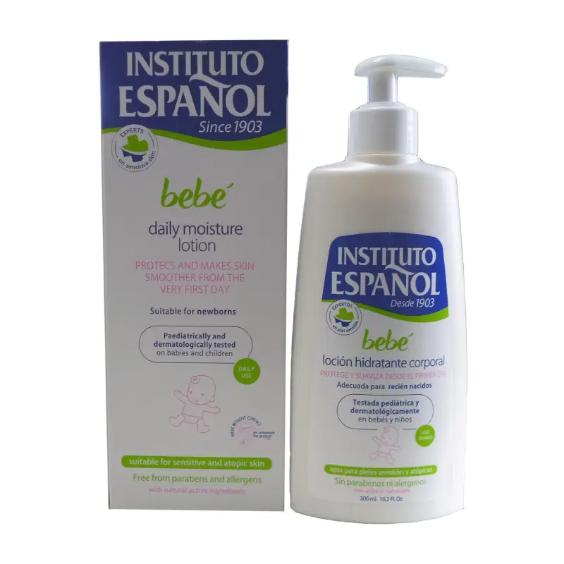 INSTITUTO ESPAÑOL BEBE LOCION CORPORAL HIDRATANTE RECIEN NACIDO PIEL SENSIBLE SIN ALERGENOS 300ML INSTITUTO ESPAÑOL BEBE LOCION CORPORAL HIDRATANTE RECIEN NACIDO PIEL SENSIBLE SIN ALERGENOS 300ML
