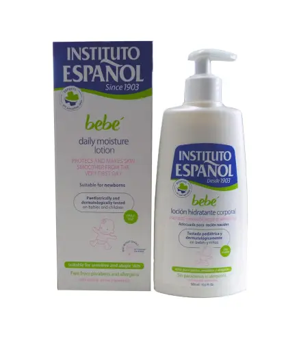 INSTITUTO ESPAÑOL BEBE LOCION CORPORAL HIDRATANTE RECIEN NACIDO PIEL SENSIBLE SIN ALERGENOS 300ML