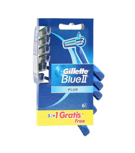 GILLETTE BLUE II PLUS CUCHILLAS 5U.+1UD GRATIS