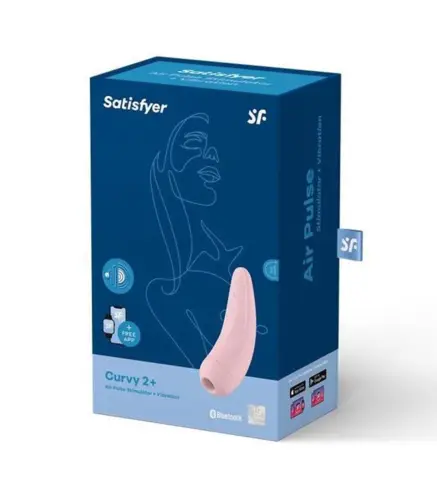 SATISFYER CURVY 2+ ESTIMULADOR ROSADO CON APP Y BLUETOOTH 1UN