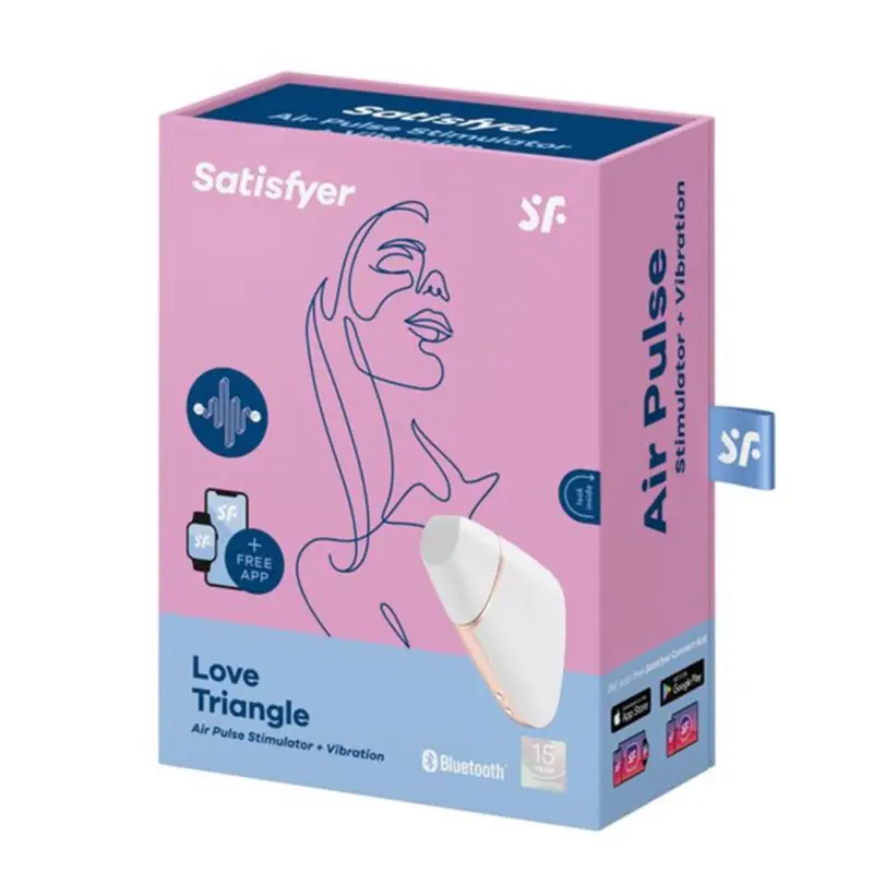 SATISFYER LOVE TRIANGLE ESTIMULADOR Y VIBRADOR BLANCO CON APP Y BLUETOOTH 1UN