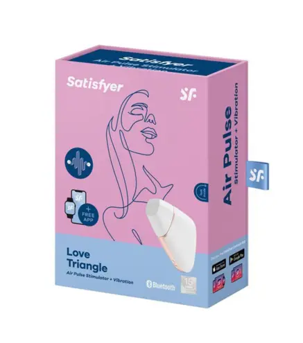 SATISFYER LOVE TRIANGLE ESTIMULADOR Y VIBRADOR BLANCO CON APP Y BLUETOOTH 1UN