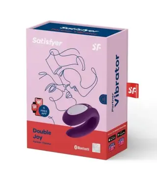 SATISFYER DOUBLE JOY VIBRADOR VIOLETA CON APP Y BLUETOOTH 1UN