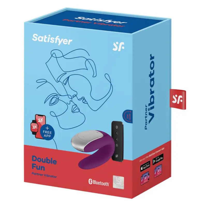 SATISFYER DOUBLE FUN VIBRADOR PAREJAS VIOLETA BLUETOOTH APP 1UN SATISFYER DOUBLE FUN VIBRADOR PAREJAS VIOLETA BLUETOOTH APP 1UN