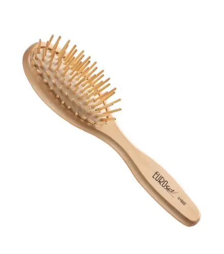 EUROSTIL FUELLE MANGO MADERA OVALADO CEPILLO PEQUEÑO 1UN