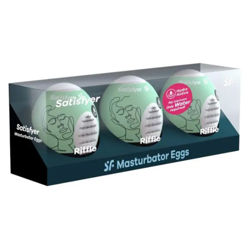 SATISFYER RIFFLE HUEVOS MASTURBADORES 3 1UN SATISFYER RIFFLE HUEVOS MASTURBADORES 3 1UN