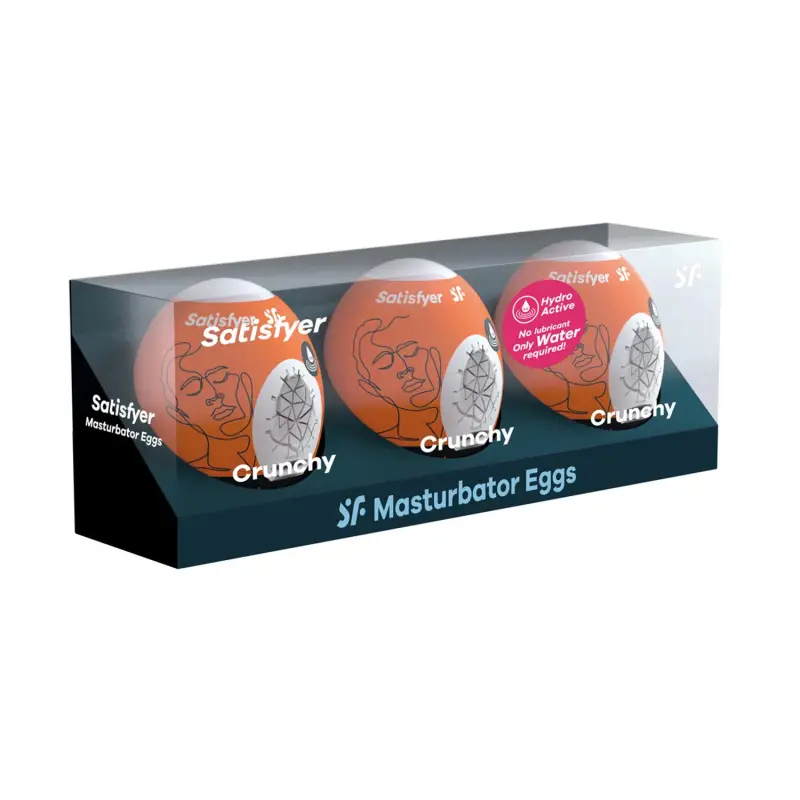 SATISFYER CHRUNCHY HUEVOS MASTURBADORES 3 1UN