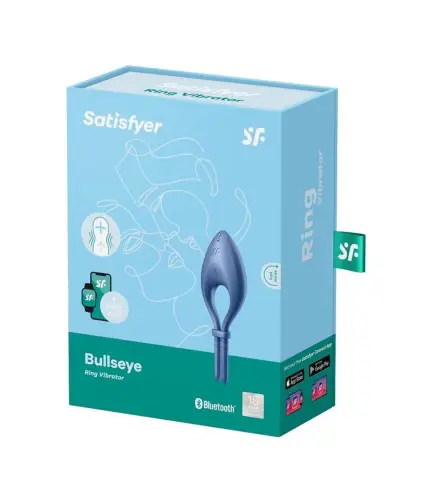 SATISFYER BULLSEYE ANILLO VIBRADOR AZUL 1UN