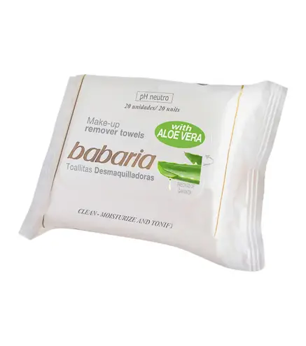 BABARIA ALOE VERA TOALLITAS DESMAQUILLANTES 25UN