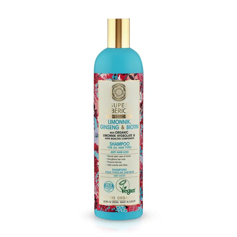 NATURA SIBERICA SCHIZANDRA GINSENG Y BIOTINA CHAMPU PROFESIONAL 400ML