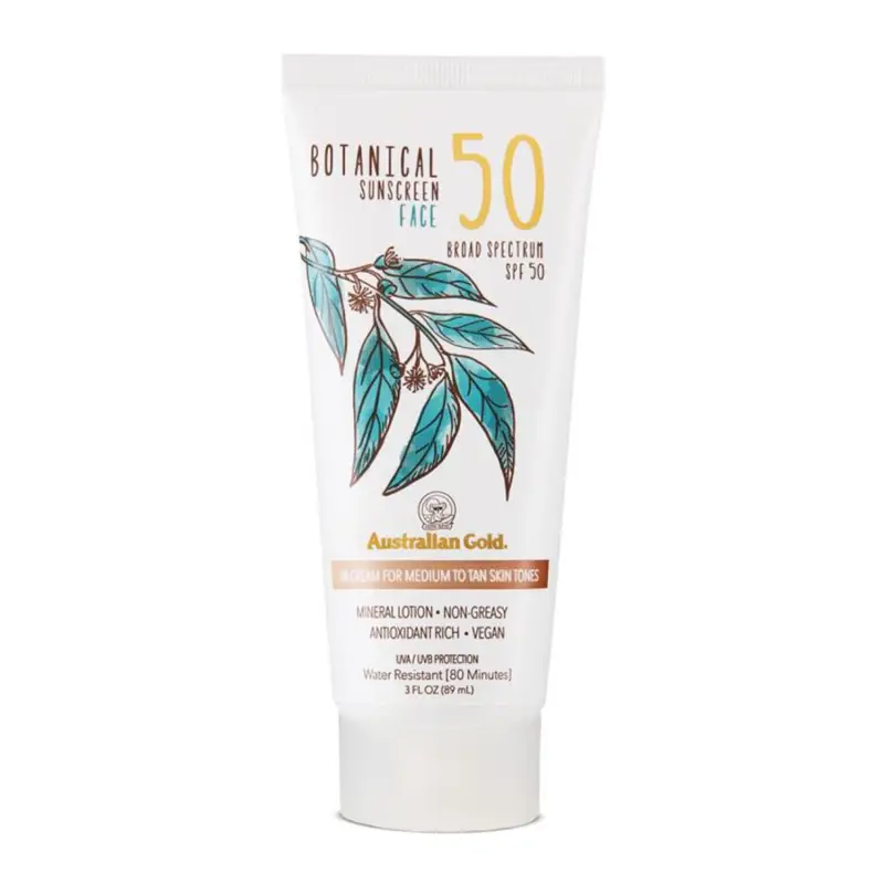 AUSTRALIAN GOLD BOTANICAL CREMA SOLAR FACIAL SPF50 MINERAL LOTION 89ML