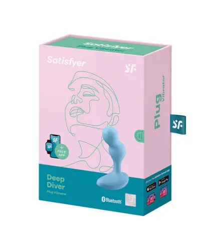 SATISFYER DEEP DIVER PLUG VIBRATOR AZUL 1UN