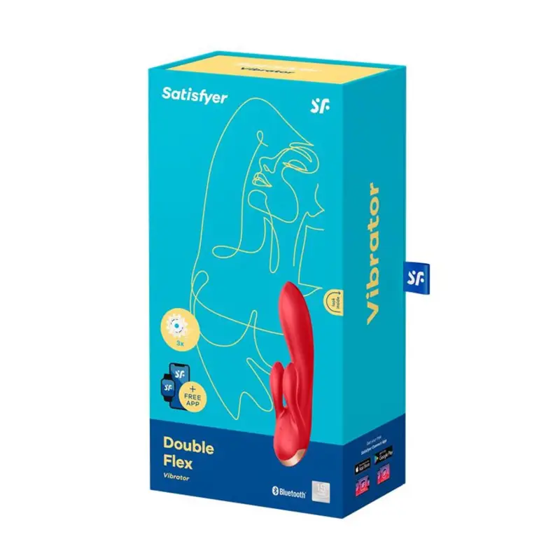 SATISFYER DOUBLE FLEX VIBRADOR ROJO CON APP 1UN SATISFYER DOUBLE FLEX VIBRADOR ROJO CON APP 1UN