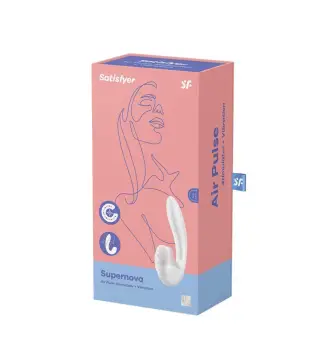 SATISFYER SUPERNOVA ESTIMULADOR Y VIBRADOR DE AIRE BLANCO 1UN