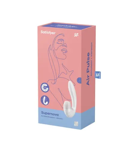 SATISFYER SUPERNOVA ESTIMULADOR Y VIBRADOR DE AIRE BLANCO 1UN