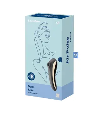 SATISFYER DUAL KISS VIBRADOR DE AIRE NEGRO NEGRO 1UN