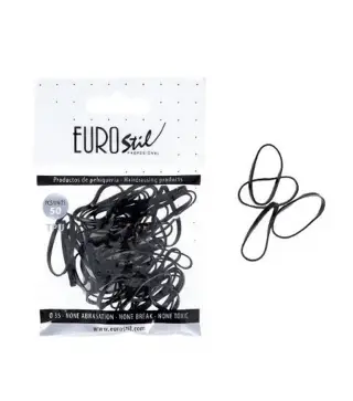 EUROSTIL CABELLO BOLSA DE GOMAS NEGRAS 50UN