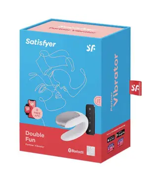 SATISFYER DOUBLE FUN VIBRADOR PAREJAS BLANCO BLUETOOTH APP 1UN