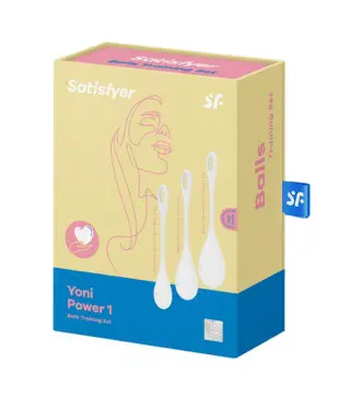 SATISFYER YONI POWER 1 BOLAS CHINAS BLANCO 1UN