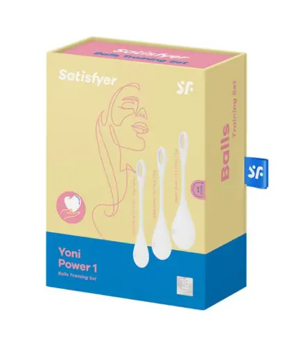 SATISFYER YONI POWER 1 BOLAS CHINAS BLANCO 1UN