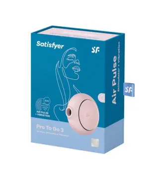 SATISFYER PRO TO GO 3 VIBRADOR Y ESTIMULADOR DE AIRE ROSA 1UN