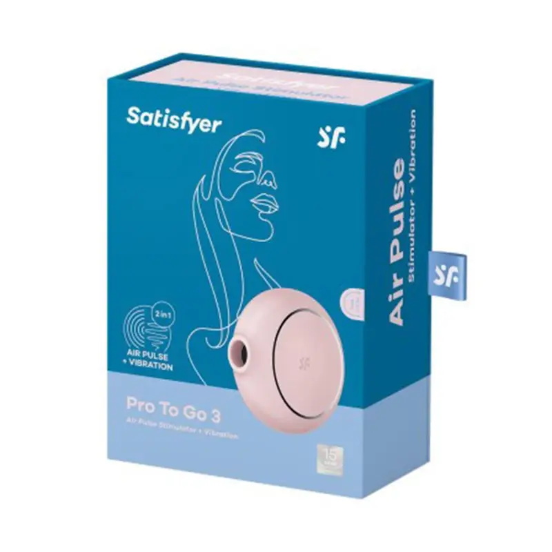 SATISFYER PRO TO GO 3 VIBRADOR Y ESTIMULADOR DE AIRE ROSA 1UN