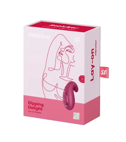 SATISFYER DIPPING DELIGHT VIBRADOR LAY-ON MORA 1UN