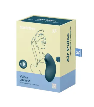 SATISFYER VULVA LOVER 2 VIBRADOR Y ESTIMULADOR DE AIRE AZUL 1UN