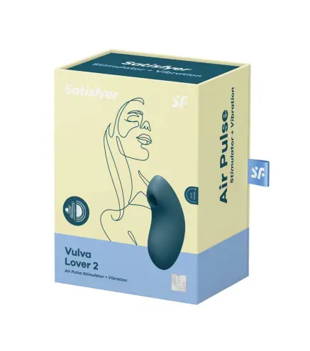SATISFYER VULVA LOVER 2 VIBRADOR Y ESTIMULADOR DE AIRE AZUL 1UN