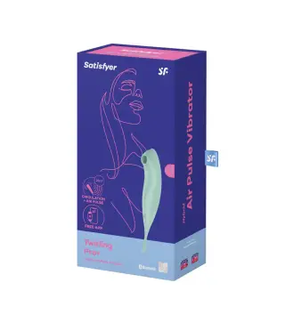SATISFYER TWIRLING PRO+ VIBRADOR HIBRIDO DE AIRE APP MENTA 1UN