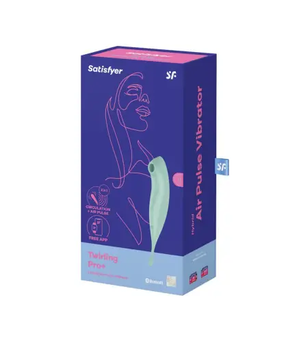 SATISFYER TWIRLING PRO+ VIBRADOR HIBRIDO DE AIRE APP MENTA 1UN