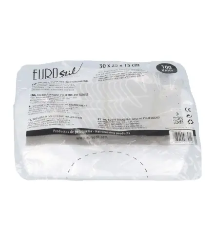 EUROSTIL TRANSPARENTES GUANTES DESECHABLES BOLSA 100UN