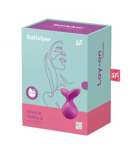 SATISFYER VIVA LA VULVA 3 LAY-ON VIBRATOR VIOLETA 1UN