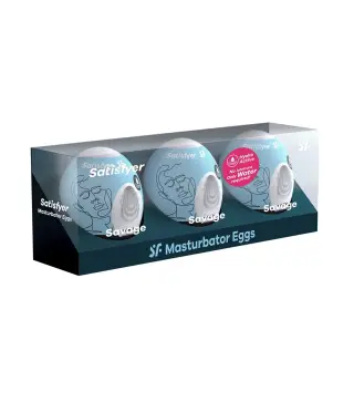 SATISFYER SAVAGE HUEVOS MASTURBADORES 3 1UN