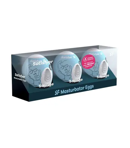 SATISFYER SAVAGE HUEVOS MASTURBADORES 3 1UN