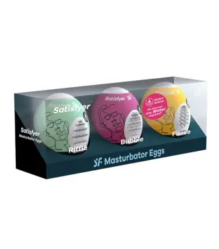 SATISFYER SURTIDO HUEVOS MASTURBADORES 3 1UN
