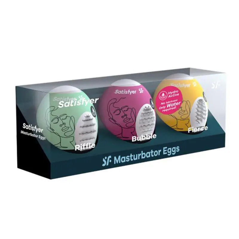 SATISFYER SURTIDO HUEVOS MASTURBADORES 3 1UN