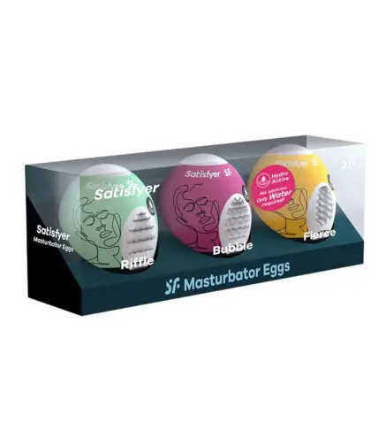 SATISFYER SURTIDO HUEVOS MASTURBADORES 3 1UN