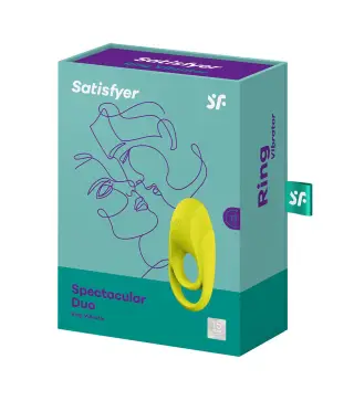 SATISFYER SPECTACULAR DUO ANILLO VIBRADOR AMARILLO 1UN