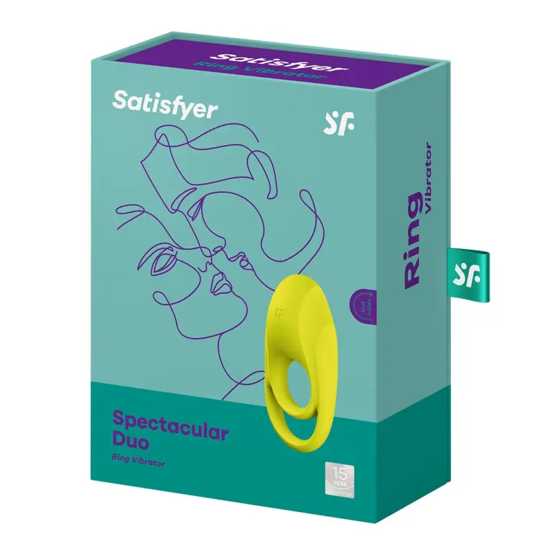 SATISFYER SPECTACULAR DUO ANILLO VIBRADOR AMARILLO 1UN