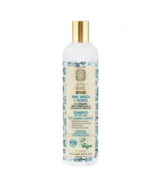 NATURA SIBERICA MENTA ABEDUL RETINOL CHAMPU PROFESIONAL CABELLO GRASO 400ML