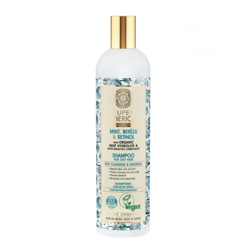 NATURA SIBERICA MENTA ABEDUL RETINOL CHAMPU PROFESIONAL CABELLO GRASO 400ML NATURA SIBERICA MENTA ABEDUL RETINOL CHAMPU PROFESIONAL CABELLO GRASO 400ML