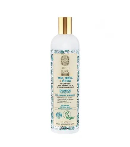 NATURA SIBERICA MENTA ABEDUL RETINOL CHAMPU PROFESIONAL CABELLO GRASO 400ML