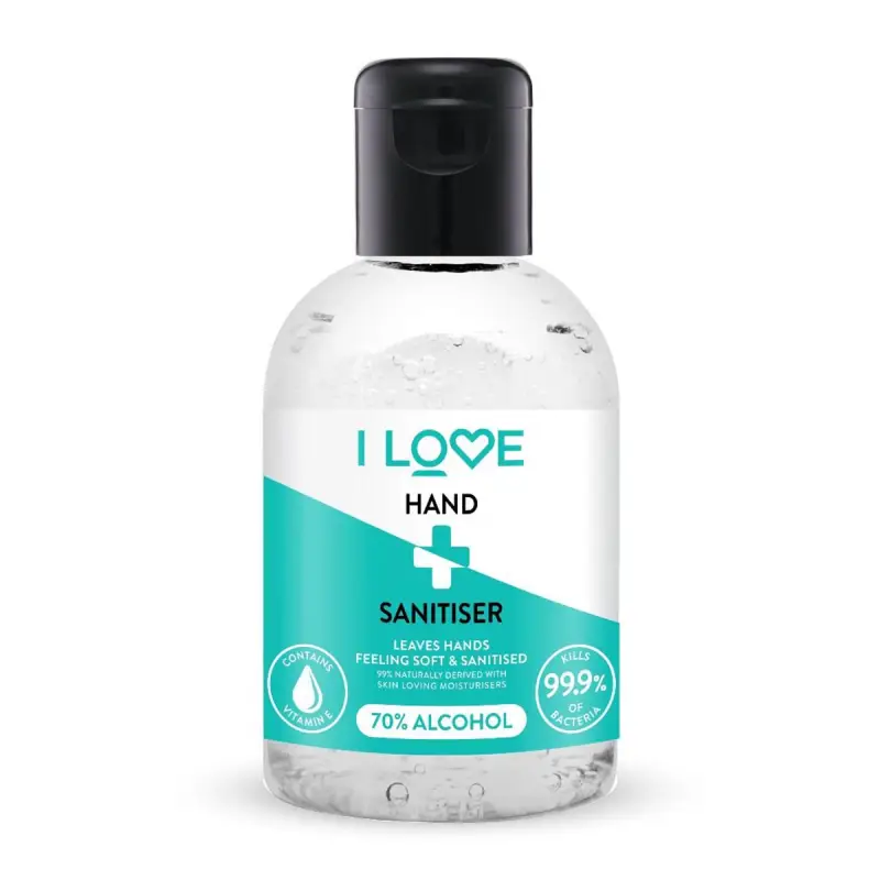 I LOVE HAND SANITISSER GEL HIGIENIZANTE MANOS 70% ALCOHOL 100ML I LOVE HAND SANITISSER GEL HIGIENIZANTE MANOS 70% ALCOHOL 100ML