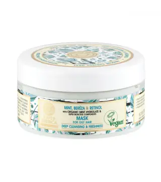 NATURA SIBERICA MENTA ABEDUL RETINOL MASCARILLA CAPILAR CABELLO GRASO 400ML