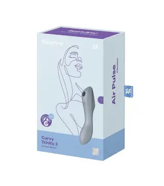 SATISFYER CURVY TRINITY 3 VIBRADOR DE AIRE GRIS-AZUL 1UN