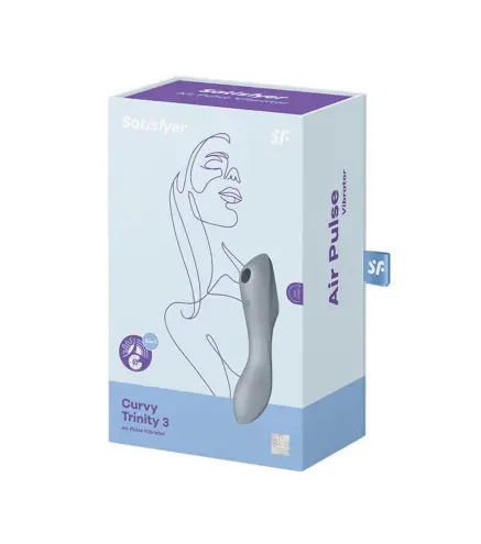 SATISFYER CURVY TRINITY 3 VIBRADOR DE AIRE GRIS-AZUL 1UN